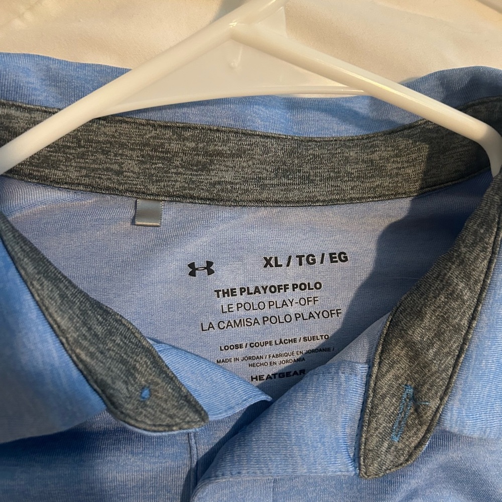 Under Armour Men's Light Blue Playoff Polo
